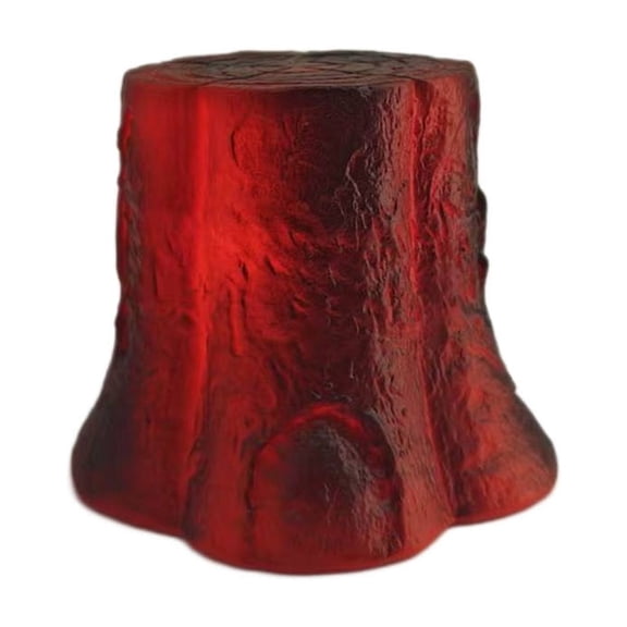 SHJHENG Faux Tree Stump WoodGrain Night Light VintageStyle SoftGlow Bedside Lamp TreeLog Desktop Ambient Light