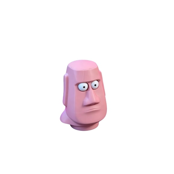 SHJHENG Funny 3D Printed Moai Stone Face Figurine, Pop-Eye Moving Moai Statue Desk Decor, Cute Easter Island Moai for Home, Office, Desk Ornament, Unique Gift