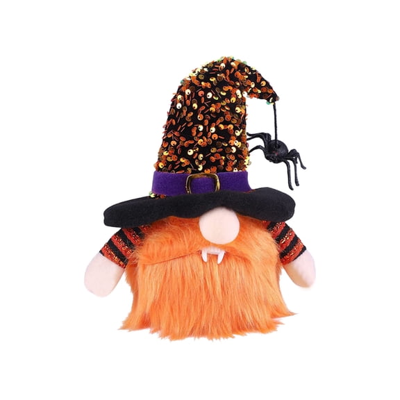 SHJHENG Halloween Gnome Decor Light-Up Plushs Doll Ornament Cute Tabletop Decoration