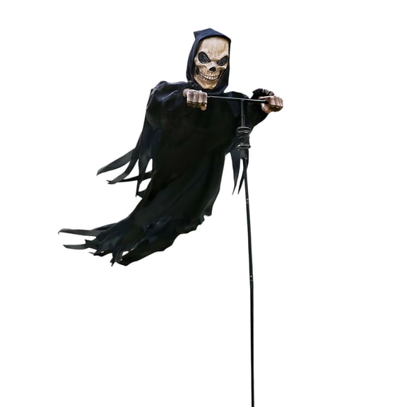 SHJHENG Halloween Props Skeleton Mask Ghost Robe Scarecrow Bird Protection Decoration Set Ornaments