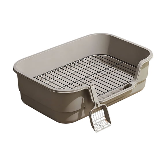 SHJHENG High Fence Splash-Proof Dog Potty with Odor Control, Removable Metal Grid Pet Toilet for Small & Medium Dogs, Leak-Proof Indoor Puppy Training Urinal with Included Scoop