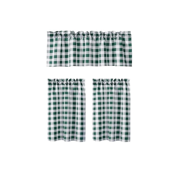 SHJHENG Kitchen Curtains Small Coffee Curtains Basement Filtering And Heat Insulating Curtains 3 Piece Set