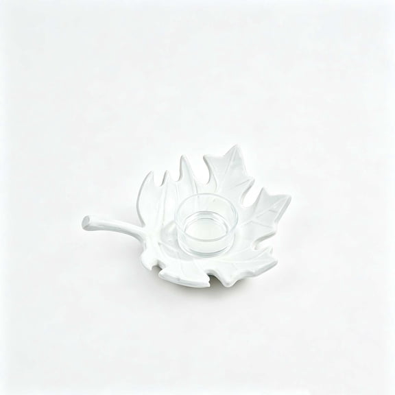 SHJHENG Maple Leaf Shaped Glass Candle European Style Home Decor For Taipei Aromatherapy Candle Holders And Ornament