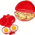 thumbnail image 1 of SHJHENG Microwave Egg Poacher with Lid - Plastic Double Egg Cooker for Breakfast, Quick Egg Maker for Home Kitchen, Microwave Safe Egg Steamer Tool (Multiple Styles Available), 1 of 7