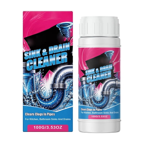 SHJHENG Powerful Clog Remover Powder. Multi-Purpose Sink Pipe Cleaner For Bathroom Kitchen Tub Drains.Fast Acting Drainage Blockage Dissolver To Improve Water