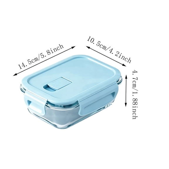 SHJHENG Rectangular Airtight Food Storage Container With Vent Lock Lid Portable Leakproof Meal Prep Box For Student Office Worker Lunch Household Refrigerator Food
