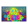 thumbnail image 1 of SHJHENG Retro Peace Sign Guitar Area Rug, Non-Slip Washable Welcome Mat for Front Door, Bathroom & Home Decor, 1 of 5