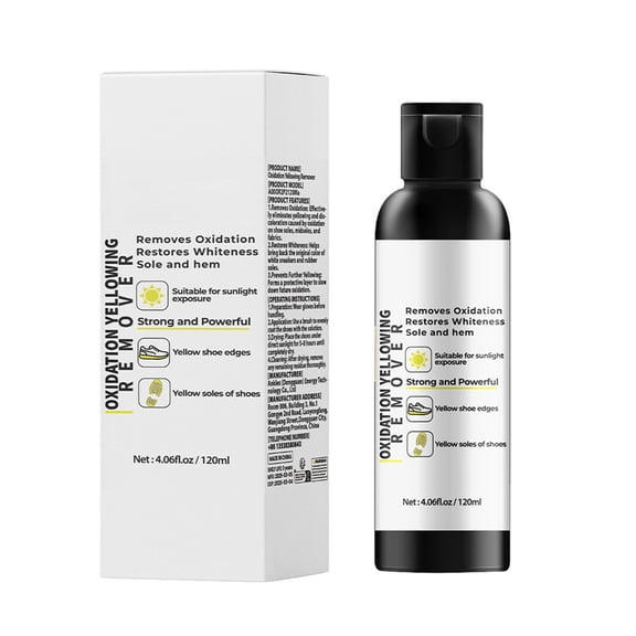 SHJHENG Shoe Oxidation Yellowing Remover Cleaner 120ml Sneaker Whitening Cleanser Restores Whiteness for Shoe Edges Soles Hem (4.06fl oz)