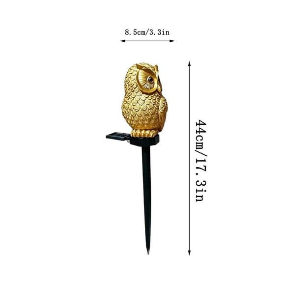 SHJHENG Solar Owl Garden Stake Light – Realistic Resin Decorative Yard Lamp with Auto On/Off, Waterproof Outdoor Lighting for Lawn, Patio, and Pathway
