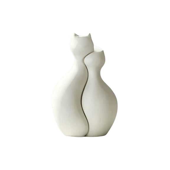 SHJHENG Two Cats Hugging A Vase Elegant And Concise Living Room TV Cabinet Ornament Personalized Home Decor