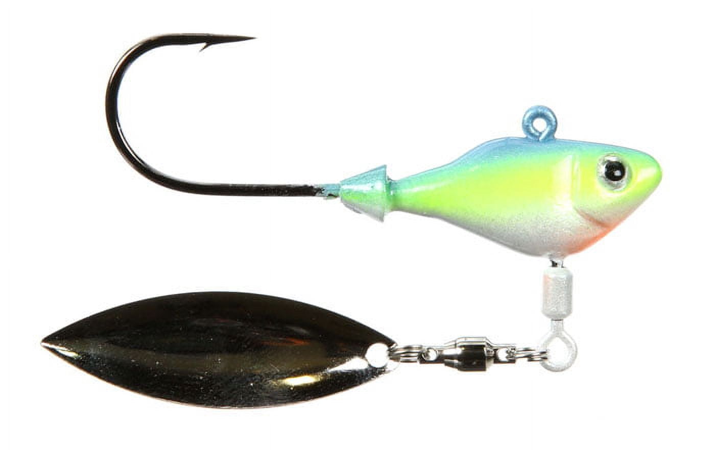 fish head spin lures Zilla Baits Metal the Fish Head Stand Up Underspin is covered with a realistic K.P Spinner Jig 3D Fish