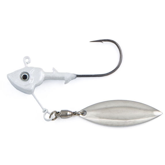 Stand-Up Fish Head Spin Pearl White