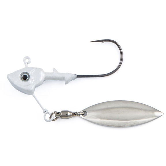 Stand-Up Fish Head Spin Pearl White