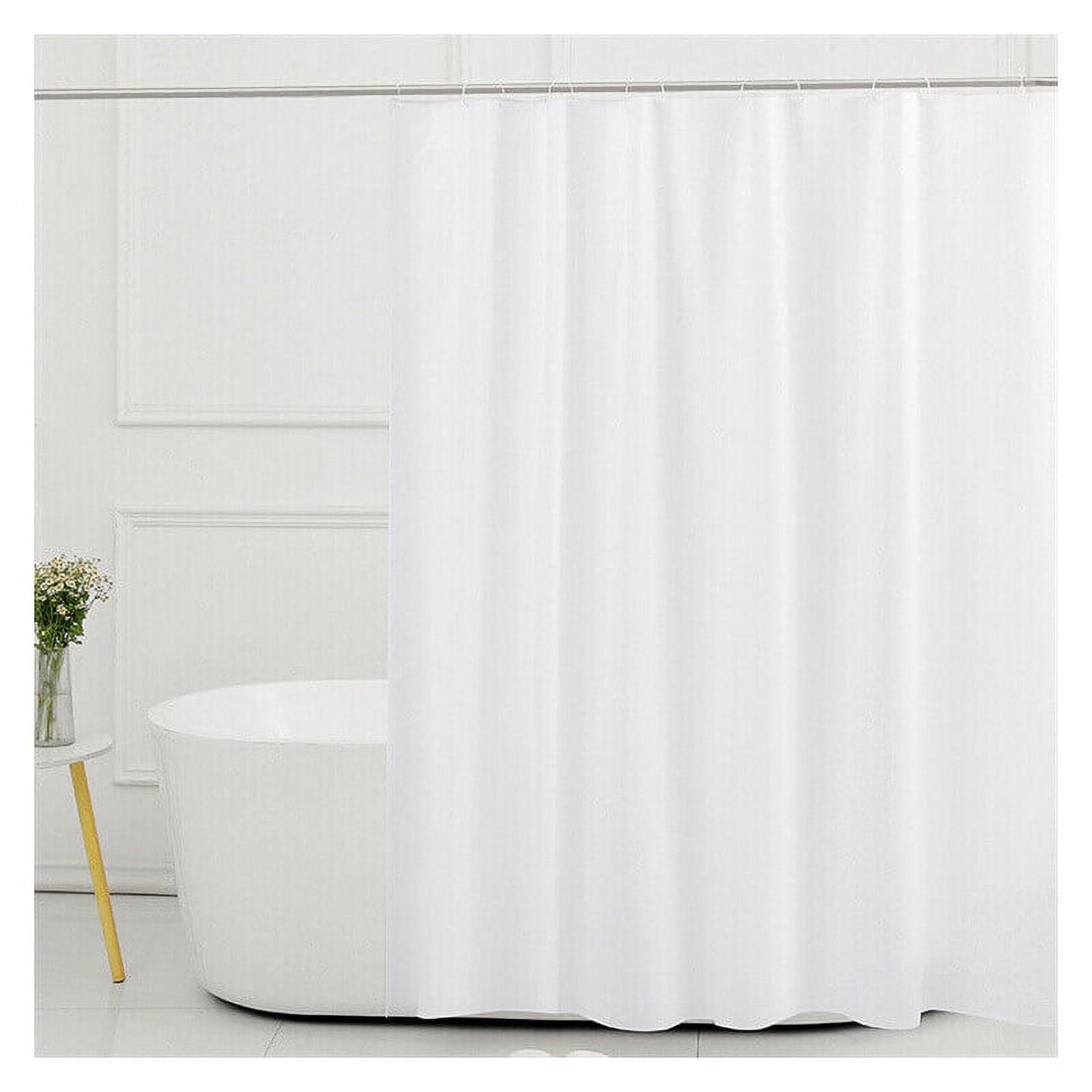 SHLT Mall Water Resistent Fabric Shower Curtain with 12 Hooks, Machine