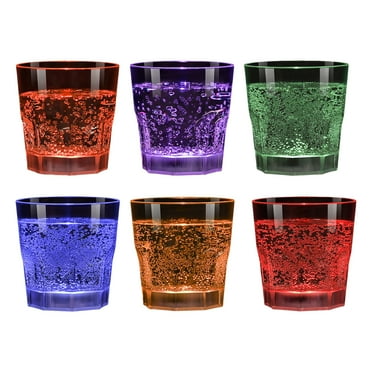 SHNETY 1/6Pcs Light Up Shot Glasses LED Light Up Whiskey Glasses for Party Glow in The Dark Shot Glasses Reusable Drinkware for Birthday Christmas Weddings Festivals