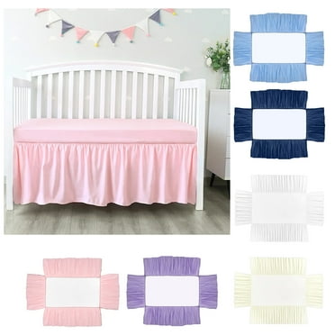 SHNETY Bed Dust Cover Easy Installation Baby Crib Bed Skirt Soft Elastic Toddler Crib Bedding Skirt for Bedroom