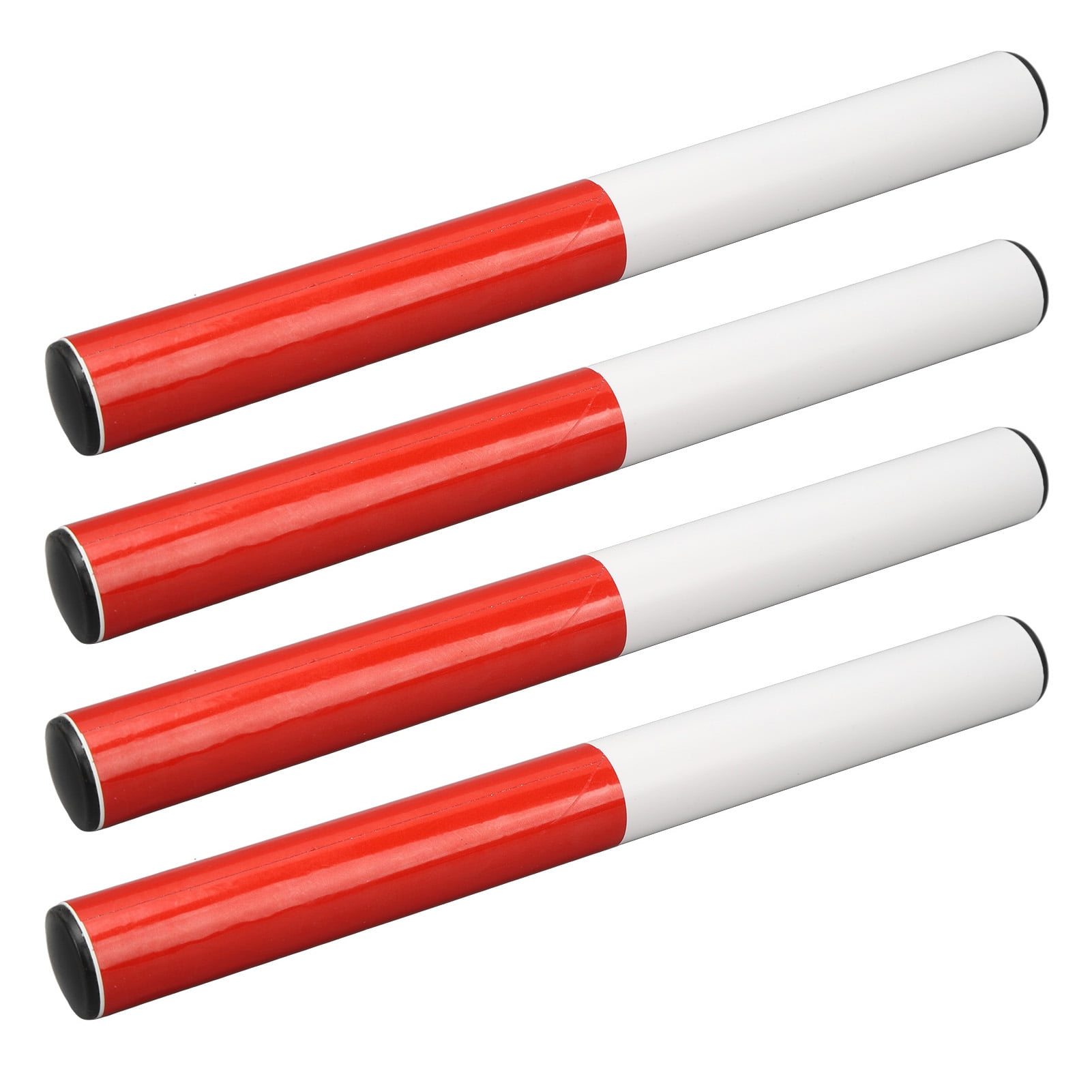 SHNWU 4pcs Children's Running Baton Relay PVC Baton Red and White Track and Field Baton Relay