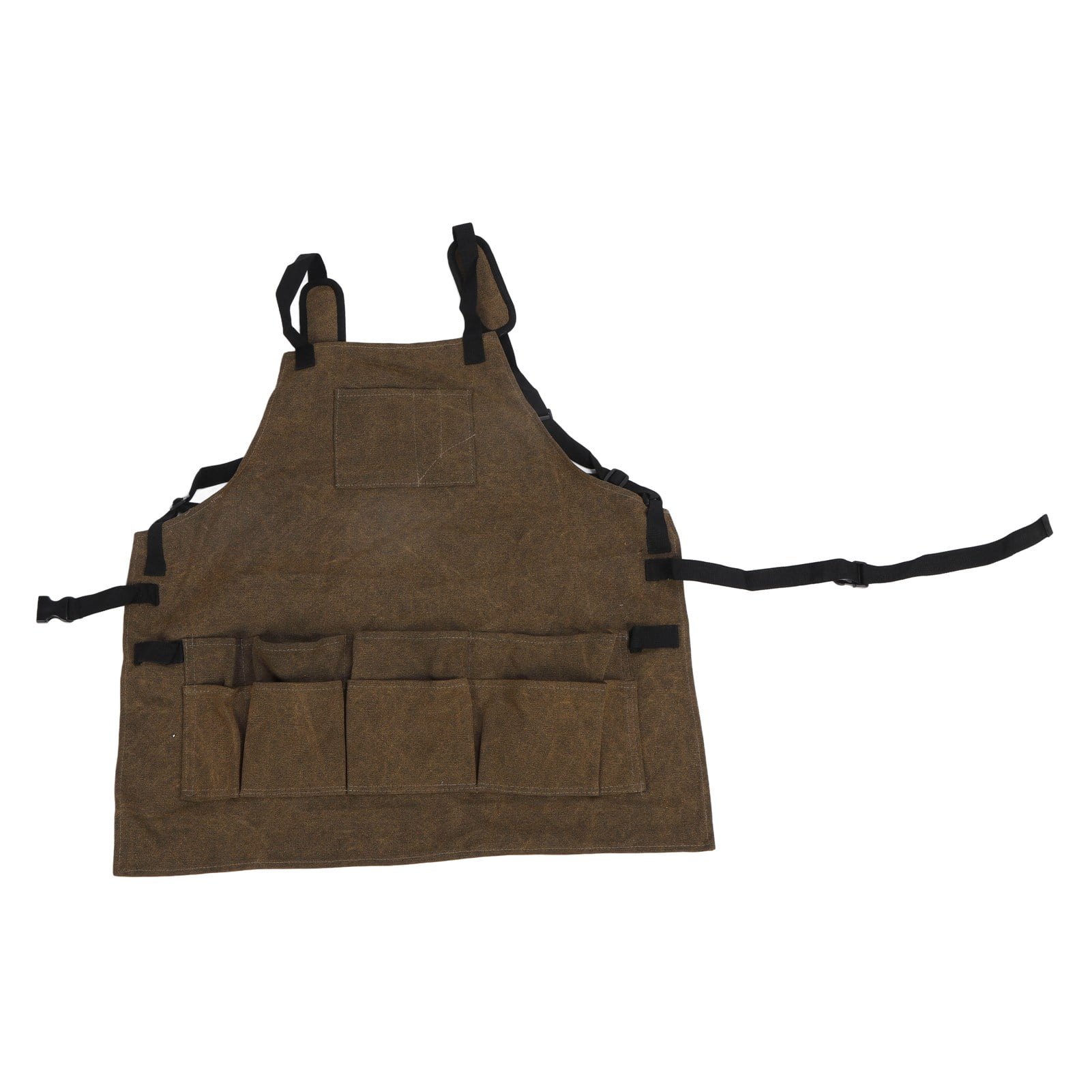SHNWU Gardening Canvas Apron Practical Strap Bib Apron 11 Pockets