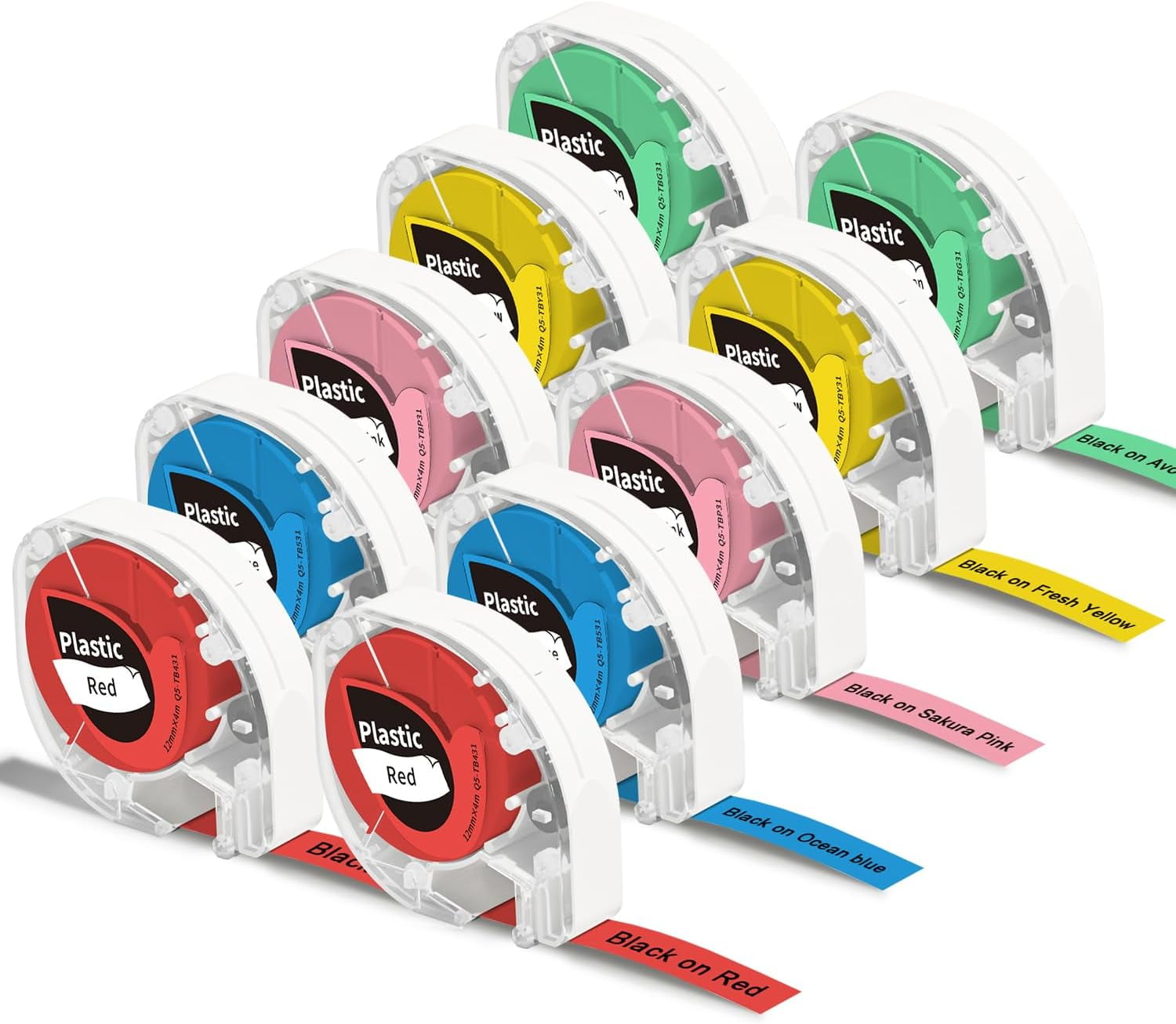 SHNWU Label Tape, P12 Label Maker Tape Compatible with DYMO LetraTag