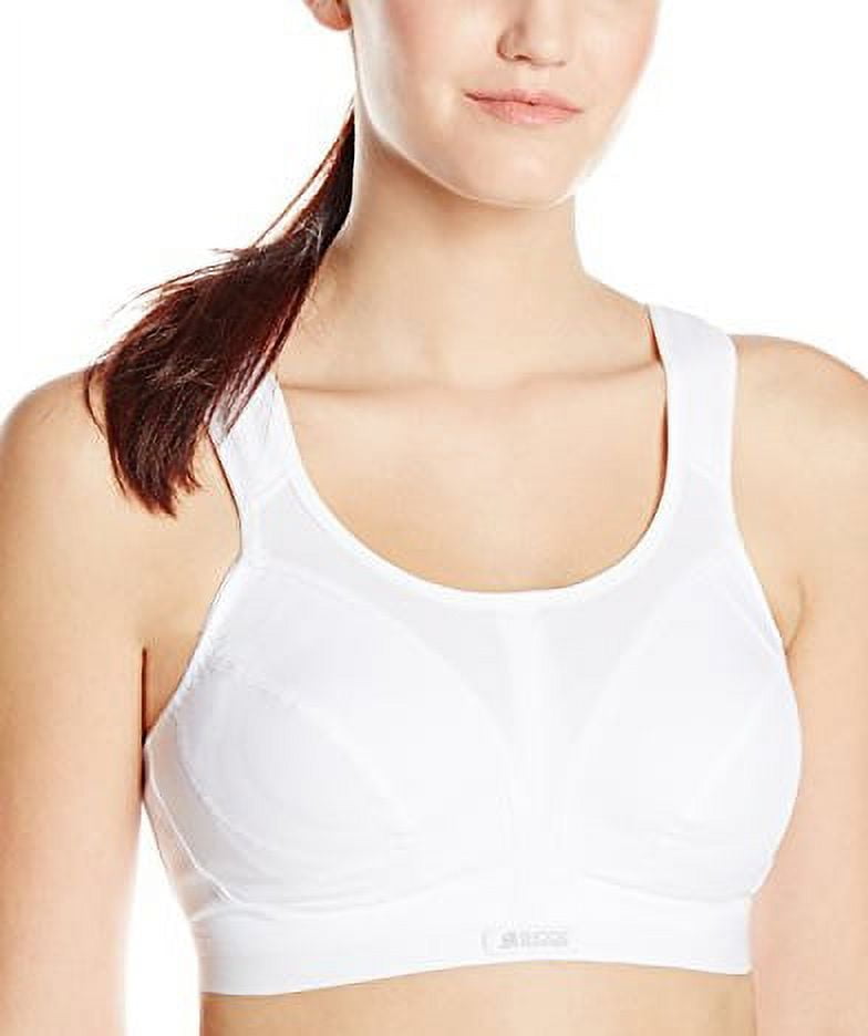 SHOCK ABSORBER White Active D+ Max Support Sports Bra, US 34F, UK 34E, NWOT  