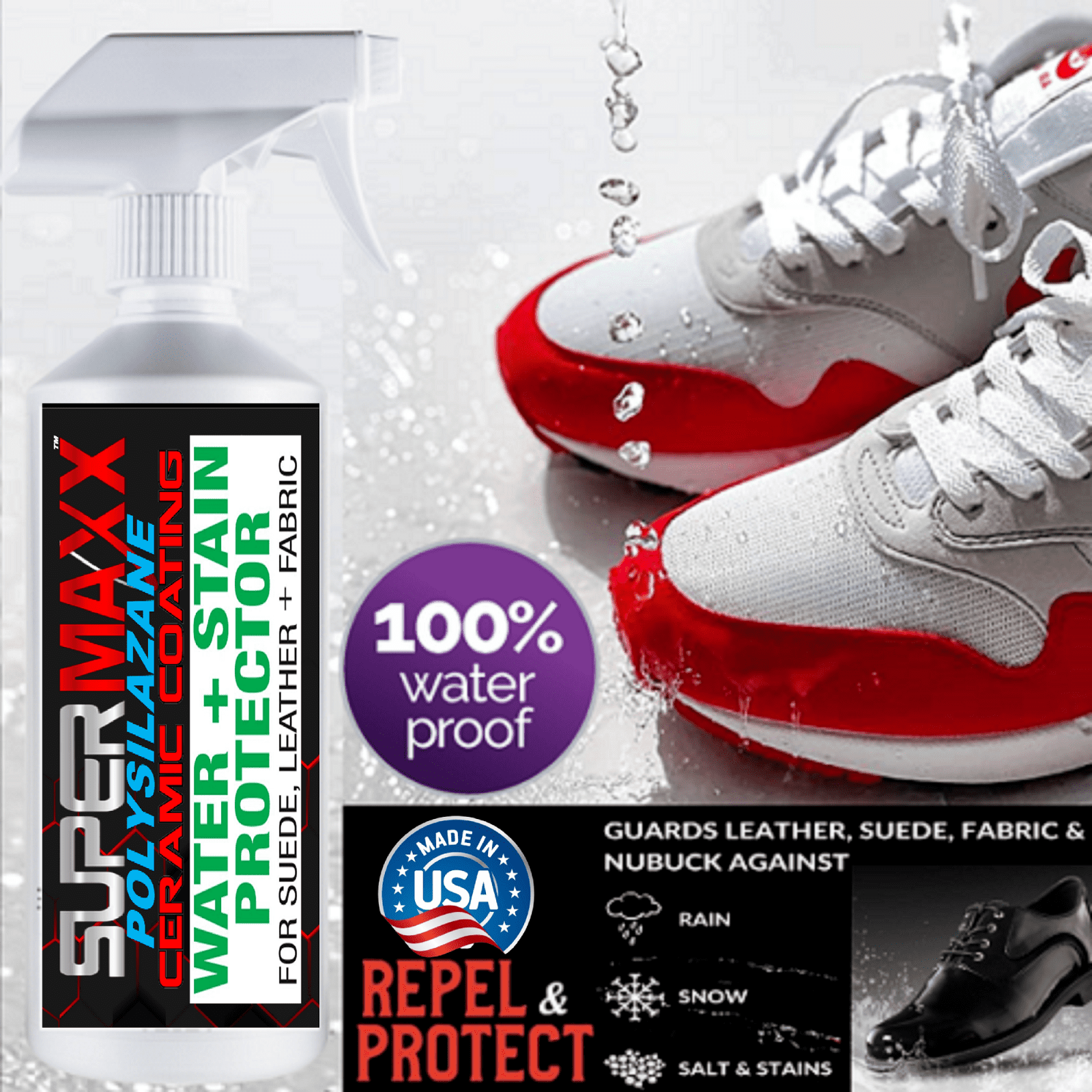 Water Repellent Nano Spray Waterproof Anti Dirt Stain-proofing / Shoe  Protector