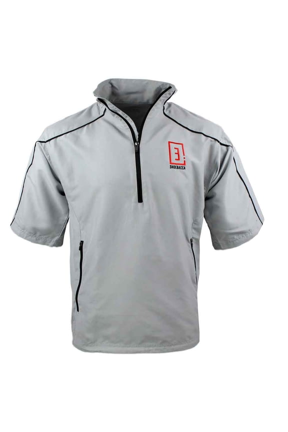 Mens Free Swing Peached Short Sleeve HalfZip Pullover