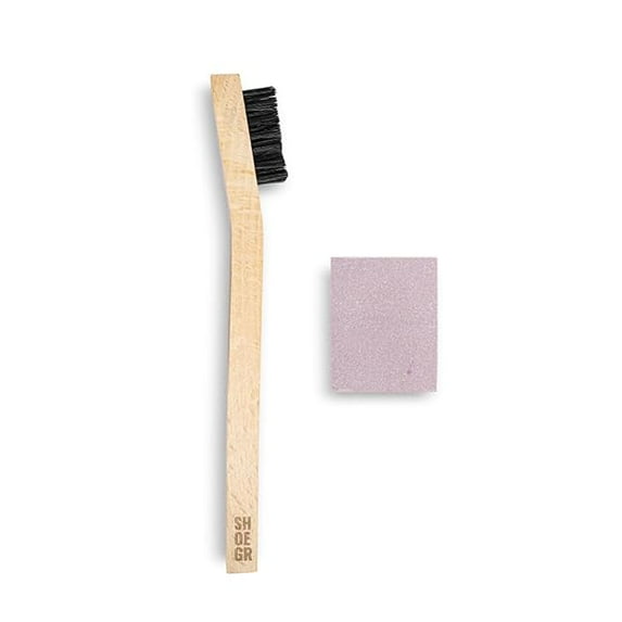 SHOEGR Suede Shoe Cleaning Kit | Suede Cleaner with Suede Eraser | Shoes Stain Erasers | Suitable for Suede, Nubuck & Leather