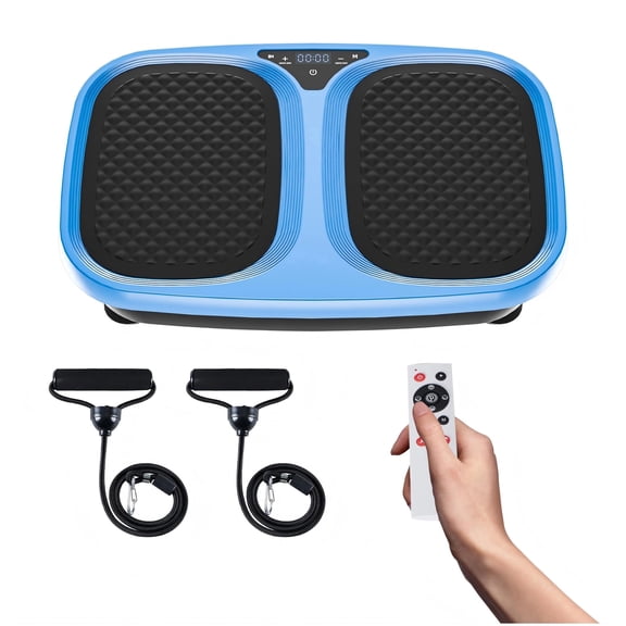 SHOUFTW Vibration Plate, Vibrating Platform Exercise Machines, Whole Body Fitness Machine for Weight Loss, Toning & Wellness for Home Gym, Blue