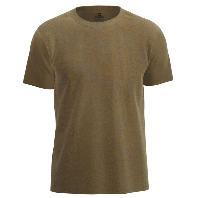 SHOHELL Solid T Shirts for Men - Pure Cotton Crew Neck (as1, Alpha, l,  Regular, Regular, Olive)