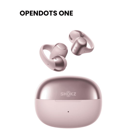 SHOKZ OpenDots ONE - Open-Ear Headphones - Wireless Bluetooth Earbuds with Microphone - Secure, Lightweight, Clip-On Fit - Premium Dolby Audio - Water Resistant - Fast Charging