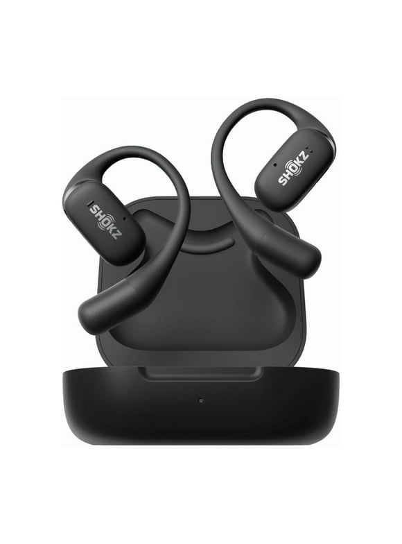 SHOKZ OpenFit - Open-Ear True Wireless Bluetooth Headphones with Microphone, Earbuds with Earhooks, Sweat Resistant, Fast Charging, 28HRS Playtime, Compatible with iPhone & Android