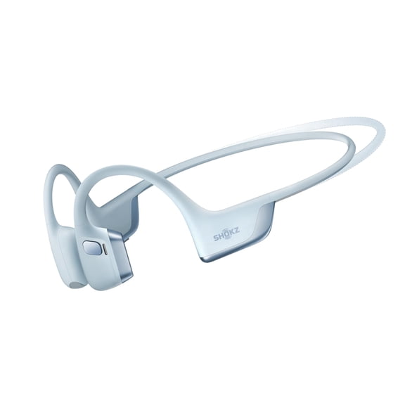 New Shokz OpenRun Pro 2 Mini- Open-Ear, Bone Conduction Sport Headphones - Sweat Resistant, Workout Headphones with 30ft Bluetooth - Secure, Comfortable Fit - Deep Bass and Smart Mic (Blue)