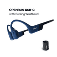 thumbnail image 1 of SHOKZ OpenRun Bone USB-C Charging Conduction Waterproof Bluetooth Headphones for Sports with Cooling Wristband (Blue), 1 of 4