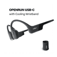 thumbnail image 1 of SHOKZ OpenRun Bone USB-C Charging Conduction Waterproof Bluetooth Headphones for Sports with Cooling Wristband (Black), 1 of 5
