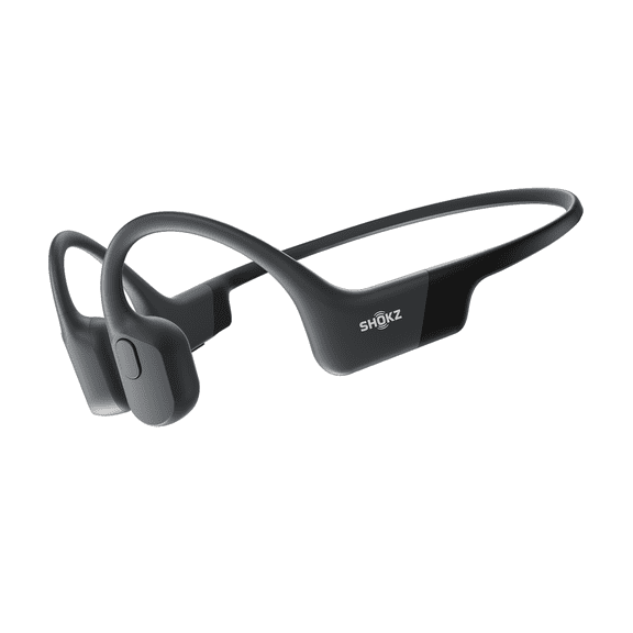 SHOKZ OpenRun Bone USB-C Charging Conduction Waterproof Bluetooth Headphones for Sports with Cooling Wristband (Black)