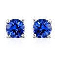 thumbnail image 1 of SHOP LC 925 Sterling Silver Blue Tanzanite Stud Earrings For Women Platinum Plated  Engagement Ct 1.1 Christmas Birthday Gifts for Women, 1 of 8
