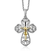 Cross Necklace for Men Stainless Steel Chain Crucifix Pendant Chain ...
