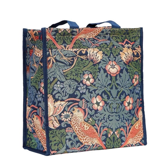 SHOP-STBL | WILLIAM MORRIS STRAWBERRY THIEF BLUE SHOPPER BAG