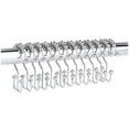 thumbnail image 1 of SHOP 'n SAVE Chrome Metal Double Sided Shower Curtain Roller Hooks (12 Count), 1 of 2