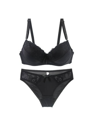 RSLOVE Sexy Lingerie for Women Floral Lace Bra and Panty Sets Two Piece  Babydoll Black S : : Clothing, Shoes & Accessories