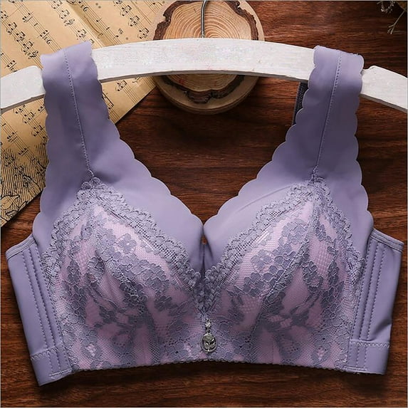 SHOPESSA Bras for Women Wirefree Push Up Bra Lace Stitching Straps Lingerie Daily Sports Bra Promotionon Clearance