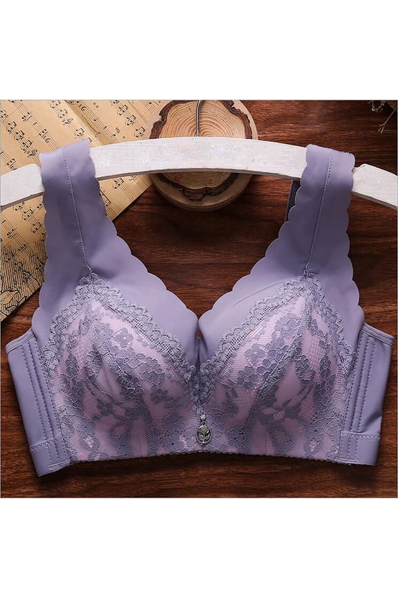 Bras for Women Wirefree Push Up Bra Lace Stitching Straps Lingerie Daily Sports Bra Promotionon Clearance