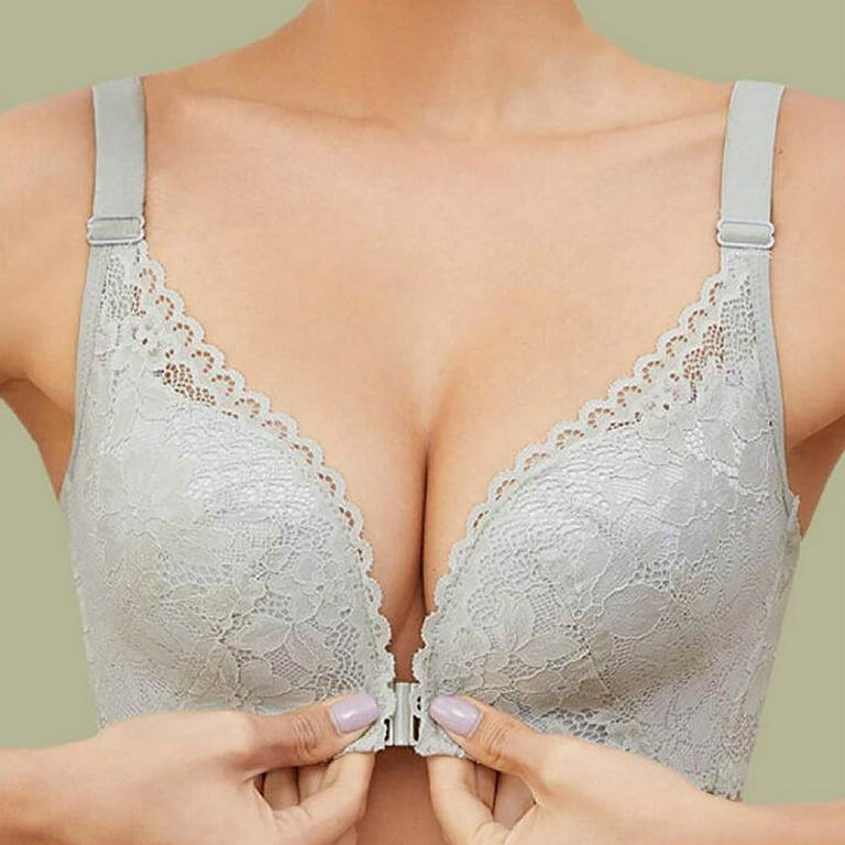 SHOPESSA Large Size Push Up Bras Front Buckle Adjustable Underwear  Anti-Sagging Lace Wirefree Bra Promotionon Clearance