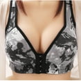 thumbnail image 1 of SHOPESSA Plus Size Bra for Women Camouflage Print Lingerie Front Buckle Breathable Underwear No Steel Ring Bralettes, 1 of 3