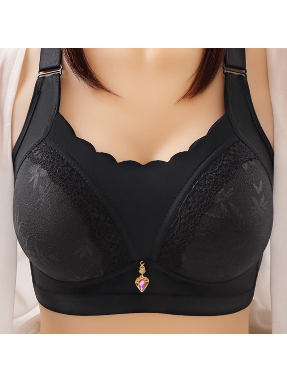 Women's Lace Sexy Comfortable Breathable Anti-exhaust Printing N-Wired Bra