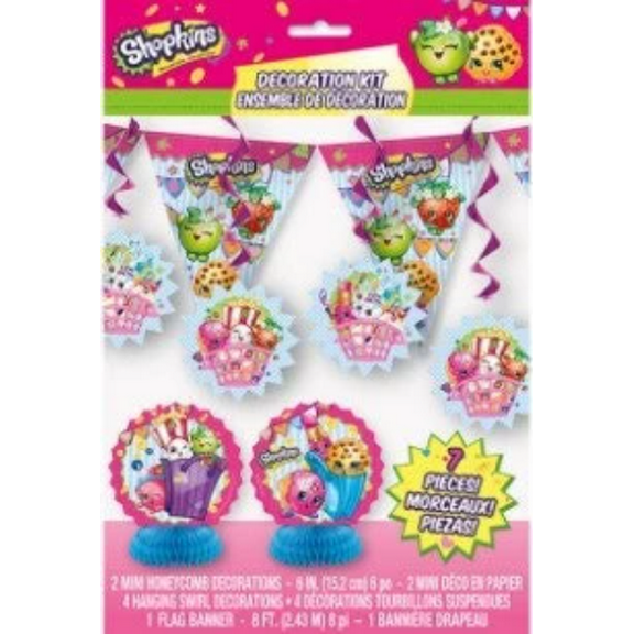 SHOPKINS DECORATION KIT (7 pieces) Party Supplies Decorations
