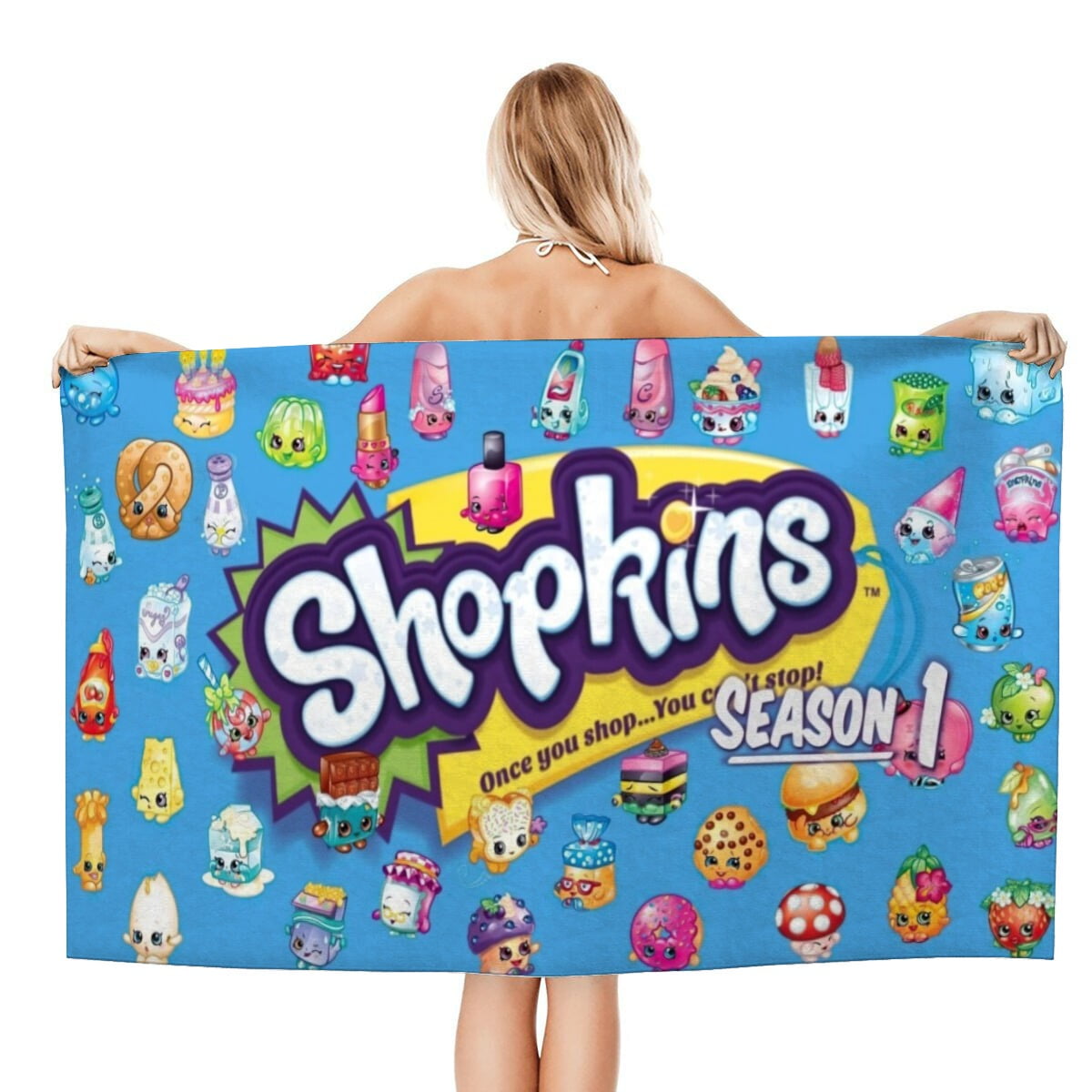 SHOPKINS Gifts Beach Towel for Women Girl Birthday Inspired Fan Bath Outdoor Music Lover