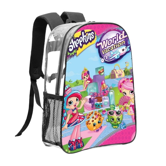 SHOPKINS Pattern Transparent Backpack Lightweight And fashionable Showcasing Personality And Leading The Trend