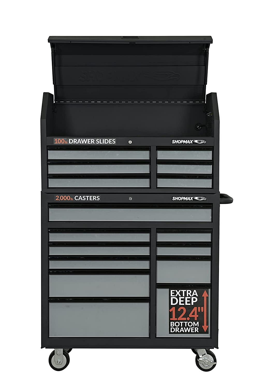 SHOPMAX 41″ 16Drawer Tool Chest and Rolling Combo
