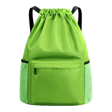 SHOPPLAND Strap Pocket Drawstring Backpack Large Capacity Travel Training Pocket